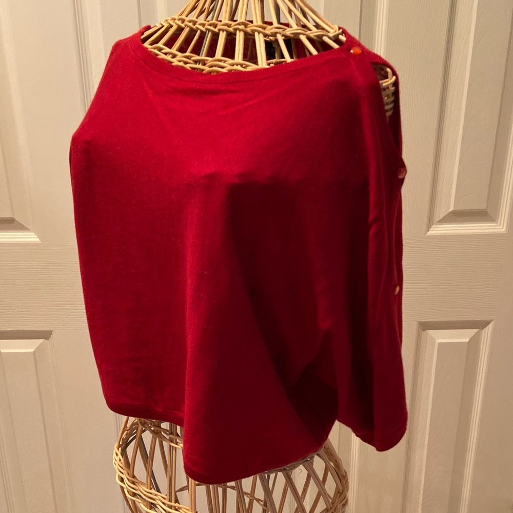 Rich red, cropped W by Worth sweater top